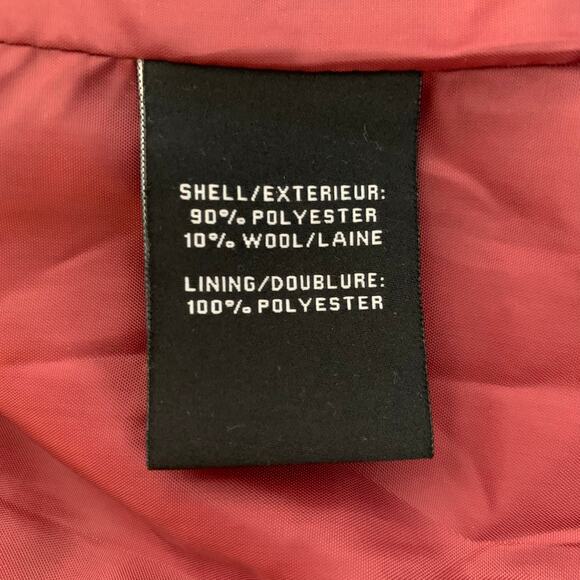 7 For All Mankind Burgundy and Pink Double Breasted Plaid Coat Size S - Picture 10 of 10